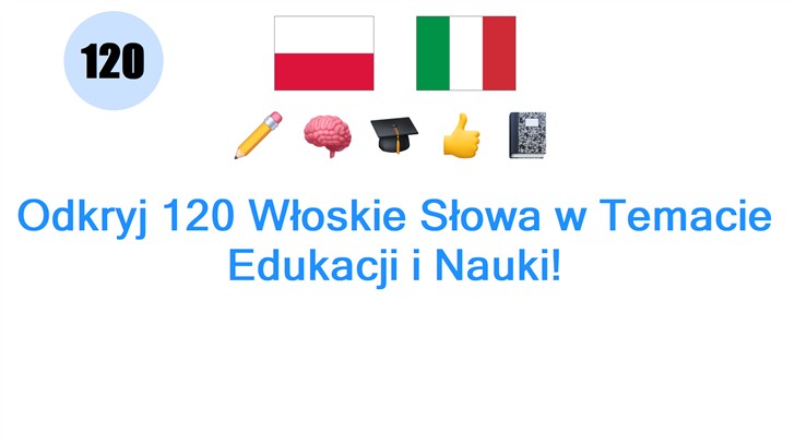 Odkryj 120 Włoskie Słowa w Temacie Edukacji i Nauki!